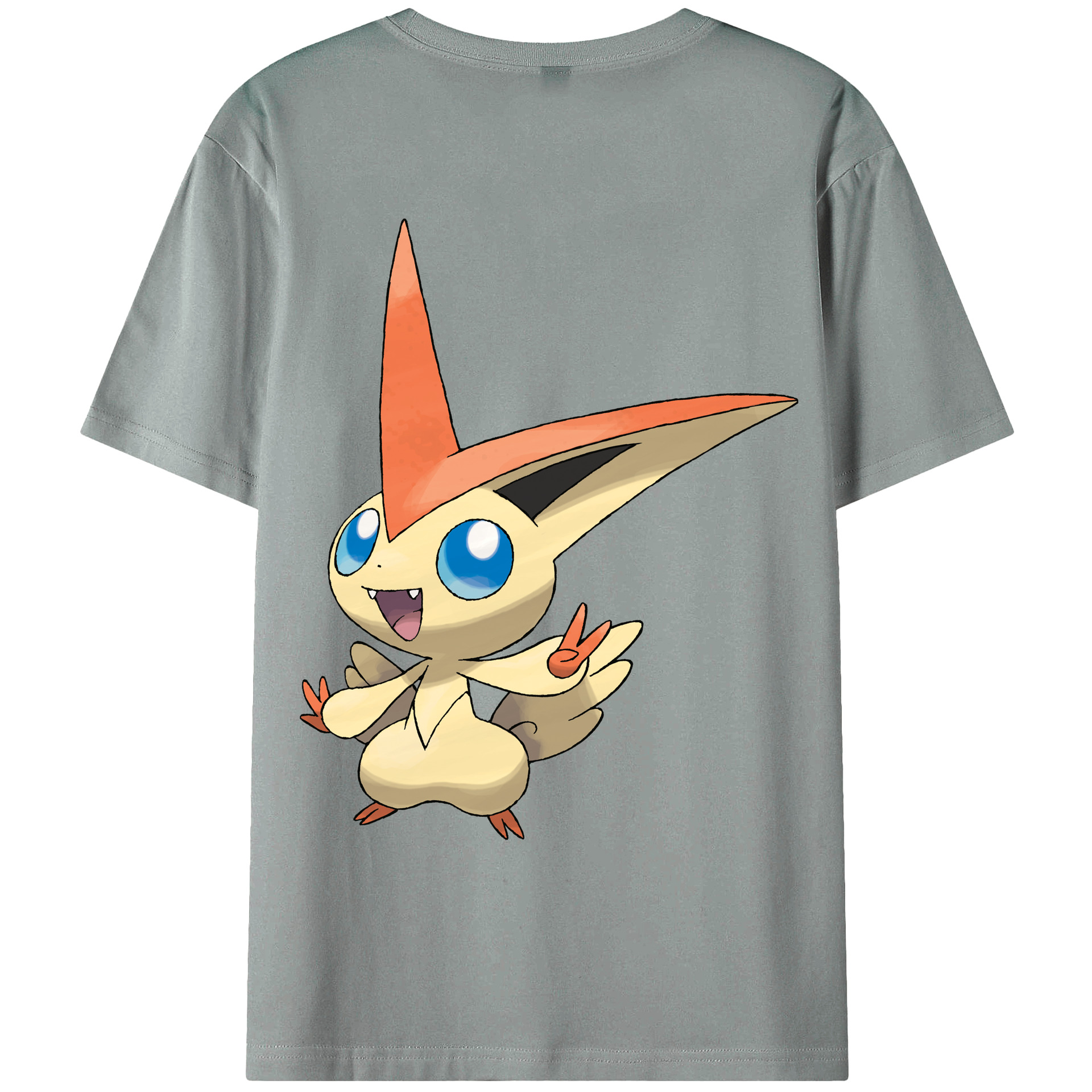 （画像用） ポケットモンスター Pokémon 綿100％ メンズ半袖Tシャツ（バックプリント） 通気性